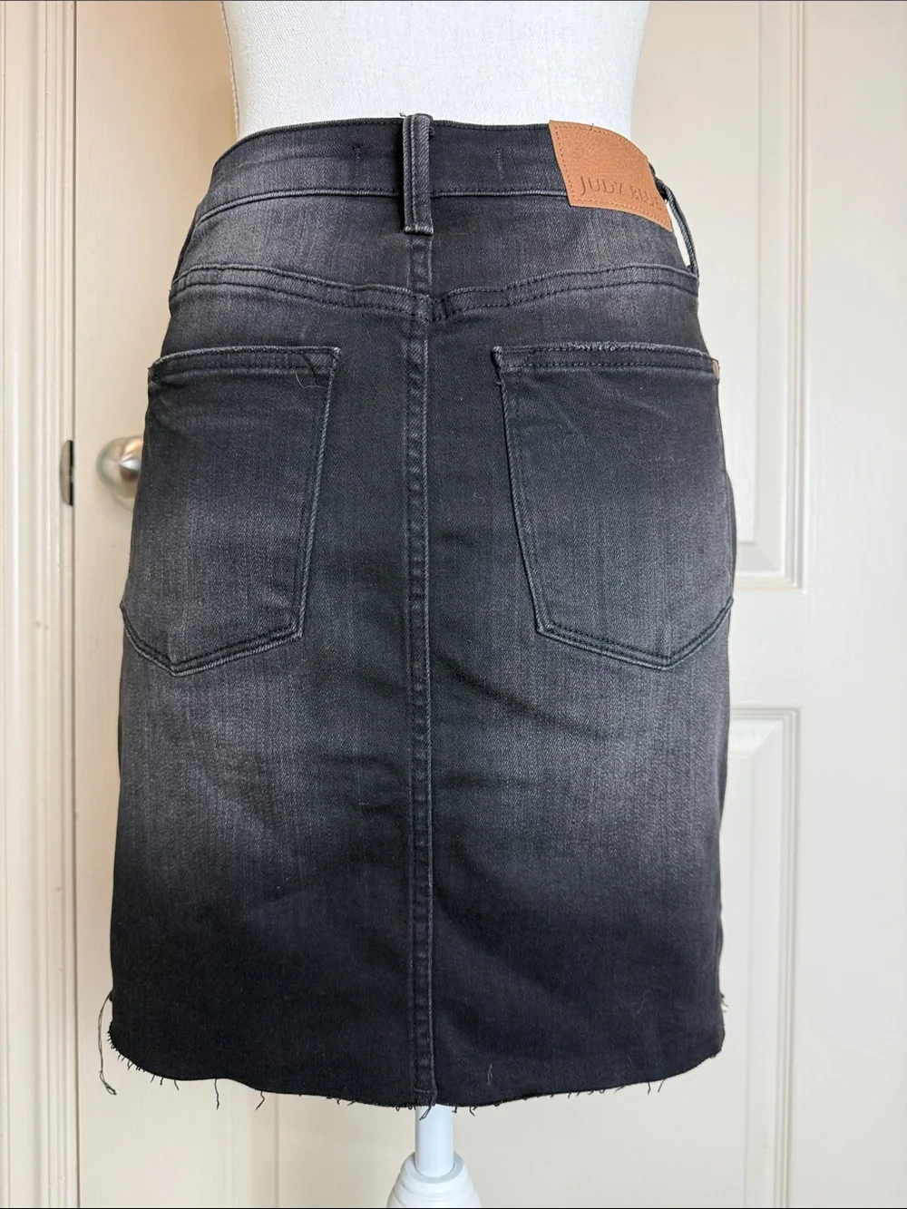 Judy Blue Black Distressed Mini Skirt Sz M Goth Grunge Punk
